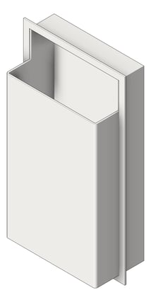 3D Shaded Image of WasteBin SemiRecessed ASIJDMacDonald Traditional