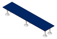 3D Shaded Image of Bench FloorMount ASI Phenolic