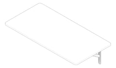 3D Documentation Image of Bench WallMount ASI Phenolic