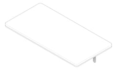 3D Documentation Image of Bench WallMount ASI Plastic