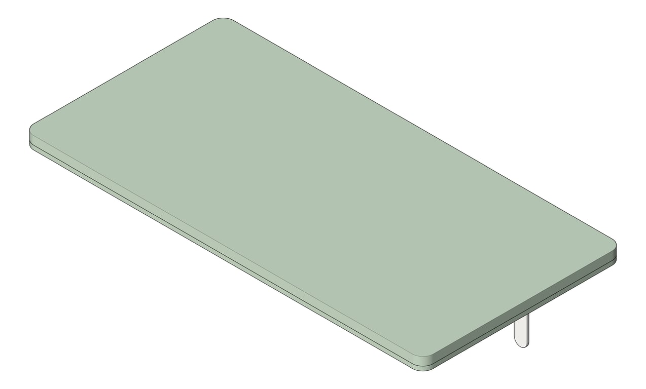 Image of Bench WallMount ASI Plastic