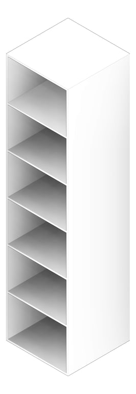 3D Documentation Image of CubbyLocker Phenolic ASI SixTier
