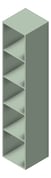 3D Shaded Image of CubbyLocker Plastic ASI FiveTier