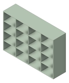 3D Shaded Image of CubbyShelves Plastic ASI