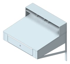 3D Shaded Image of Desk WallMount ASI Foremans