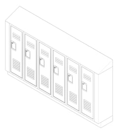 3D Documentation Image of LockerArray Generic ASI