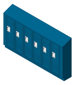 3D Shaded Image of LockerArray Generic ASI