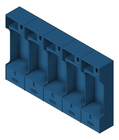 3D Shaded Image of LockerArray Plastic ASI Pro HDPE