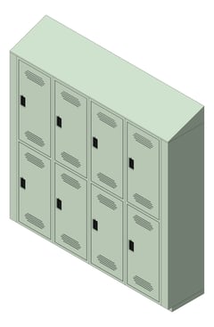 3D Shaded Image of LockerArray Plastic ASI Traditional
