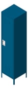 3D Shaded Image of Locker Metal ASI TraditionalPlus SingleTier