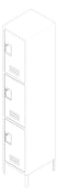 3D Documentation Image of Locker Metal ASI TraditionalPlus TripleTier