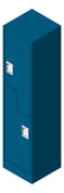 3D Shaded Image of Locker Metal ASI Traditional 2PersonZ