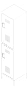 3D Documentation Image of Locker Metal ASI Traditional DoubleTier