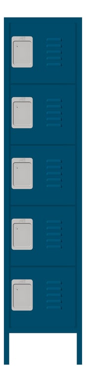 Front Image of Locker Metal ASI Traditional FiveTier