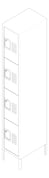 3D Documentation Image of Locker Metal ASI Traditional FourTier
