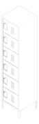 3D Documentation Image of Locker Metal ASI Traditional SixTier