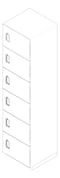 3D Documentation Image of Locker Phenolic ASI TraditionalPlus SixTier