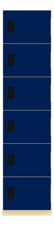 Front Image of Locker Phenolic ASI TraditionalPlus SixTier