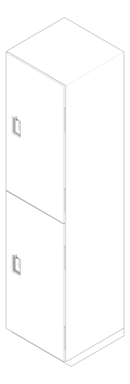 3D Documentation Image of Locker Phenolic ASI Traditional DoubleTier