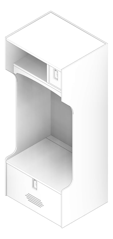 3D Documentation Image of Locker Plastic ASI Pro HDPE