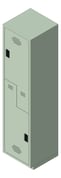3D Shaded Image of Locker Plastic ASI TraditionalPlus 2PersonZ