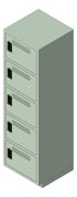 3D Shaded Image of Locker Plastic ASI TraditionalPlus FiveTier