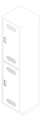 3D Documentation Image of Locker Plastic ASI Traditional DoubleTier
