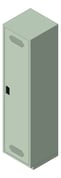3D Shaded Image of Locker Plastic ASI Traditional SingleTier