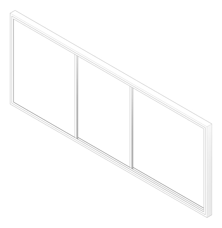 3D Documentation Image of Board Bulletin ASI HorizontalSliders Forbo Double