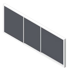 3D Shaded Image of Board Bulletin ASI HorizontalSliders Forbo Double