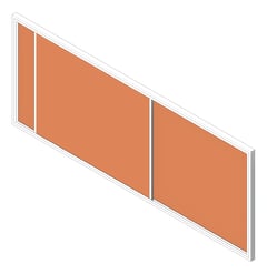 3D Shaded Image of Board Bulletin ASI HorizontalSliders Forbo Single