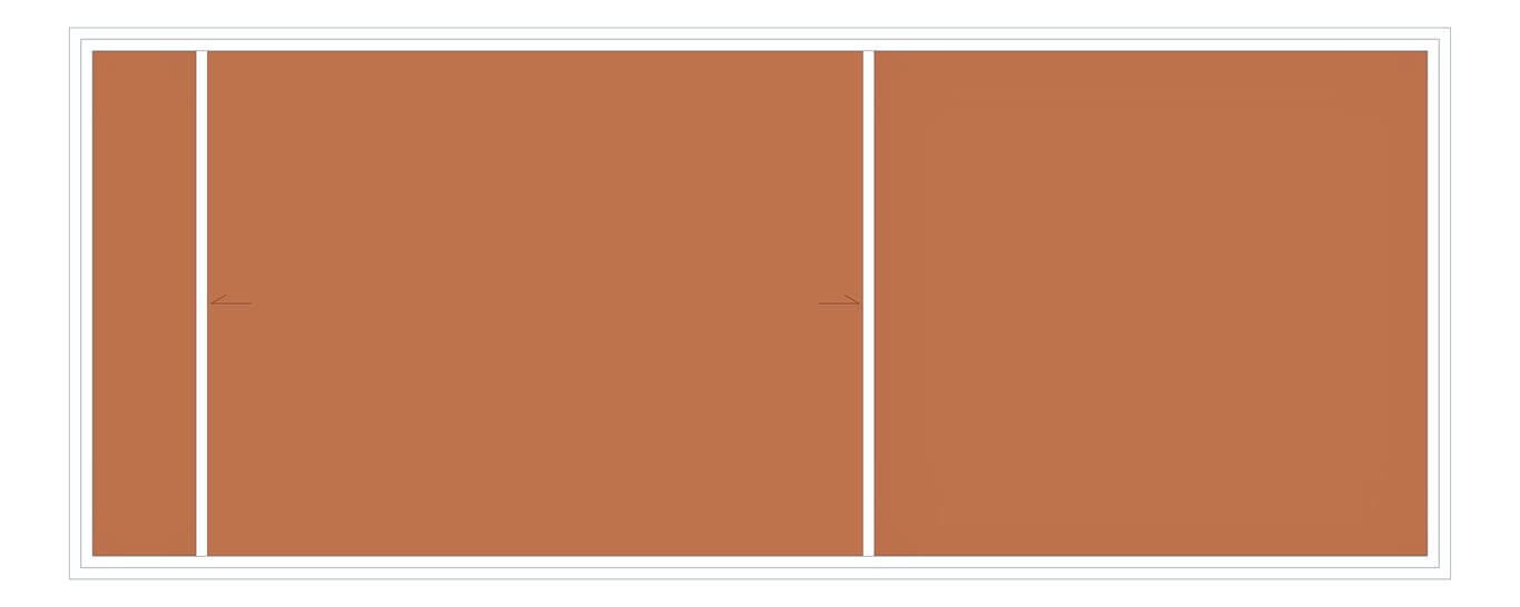 Front Image of Board Bulletin ASI HorizontalSliders Forbo Single