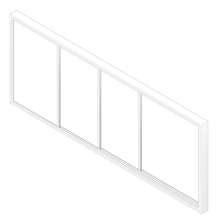 3D Documentation Image of Board Bulletin ASI HorizontalSliders Forbo Triple