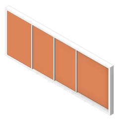 3D Shaded Image of Board Bulletin ASI HorizontalSliders Forbo Triple