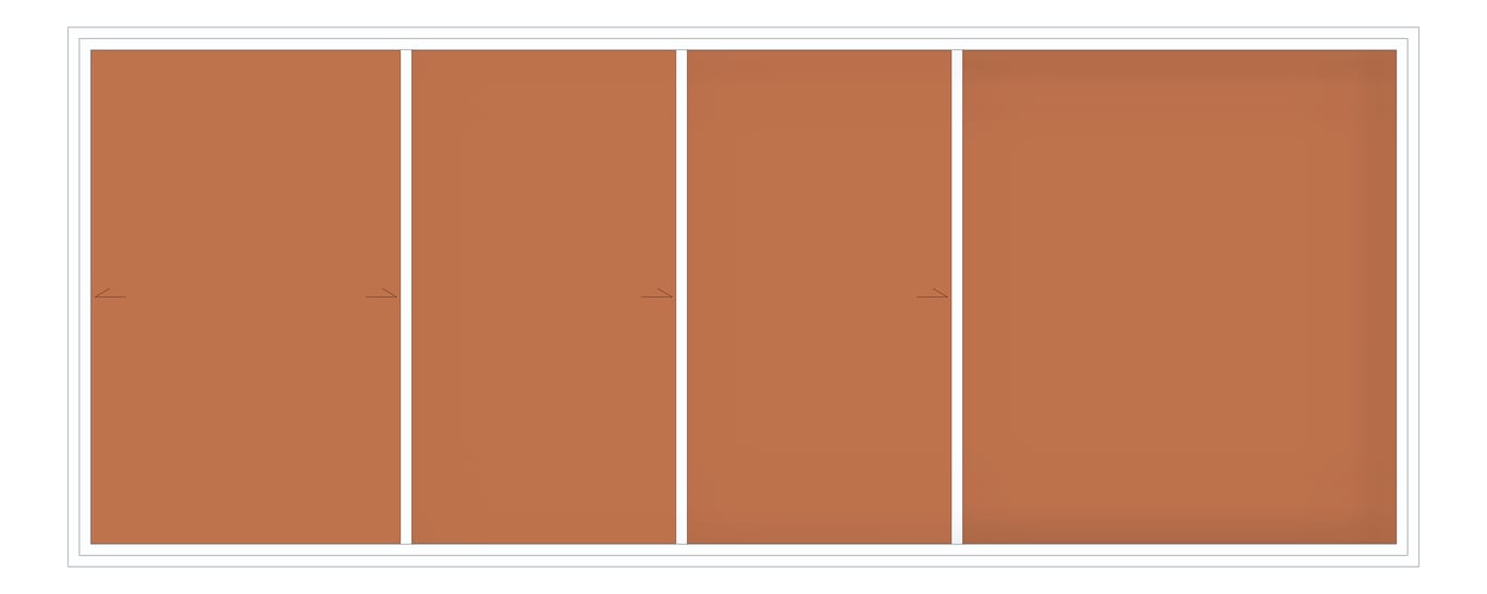 Front Image of Board Bulletin ASI HorizontalSliders Forbo Triple