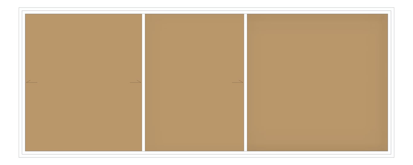 Front Image of Board Bulletin ASI HorizontalSliders NaturalCork Double