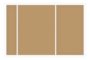 Front Image of Board Bulletin ASI HorizontalSliders NaturalCork Single