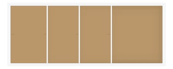 Front Image of Board Bulletin ASI HorizontalSliders NaturalCork Triple