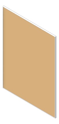 3D Shaded Image of Board Bulletin ASI NaturalCork Square 9100
