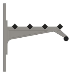 Left Image of CoatRack SurfaceMount ASI StudentLine