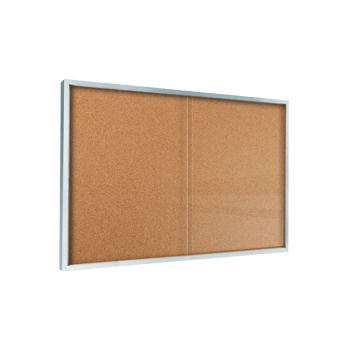 ASI-VisualDisplayProducts_SlidingGlass-BulletinDirectory.png Image of Cabinet WallMount ASI BulletinDirectory SlidingGlass