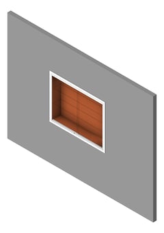 3D Shaded Image of Cabinet Recessed ASI DisplayCase SlidingGlass