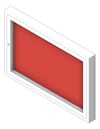 3D Shaded Image of Cabinet WallMount ASI BulletinDirectory HingedDoor