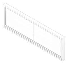 3D Documentation Image of Cabinet WallMount ASI BulletinDirectory SlidingGlass