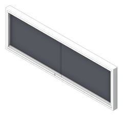 3D Shaded Image of Cabinet WallMount ASI BulletinDirectory SlidingGlass