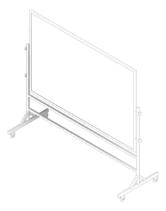 3D Documentation Image of Board Marker ASI MobileUnit Fixed Porcelain