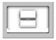 Front Image of BabyChangeStation Recessed ASI Horizontal StainlessSteel ADA