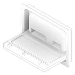 3D Documentation Image of BabyChangeStation Recessed ASI Roval Horizontal StainlessSteel HeavyDuty