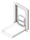3D Shaded Image of BabyChangeStation Recessed ASI Vertical StainlessSteel