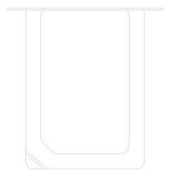 Plan Image of BabyChangeStation Recessed ASI Vertical StainlessSteel